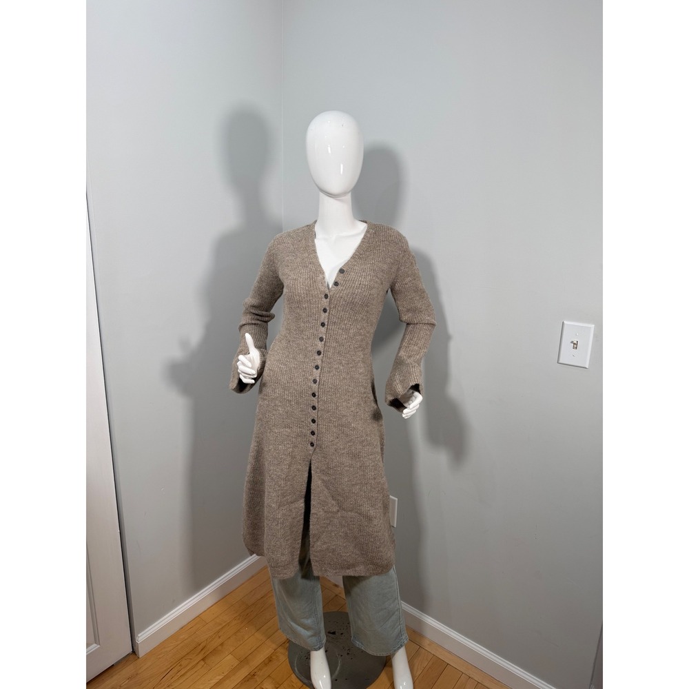 Commense Stacking V-Neck Split Breasted Sweater Dress
Light Brown Size M - Picture 9 of 17